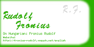 rudolf fronius business card